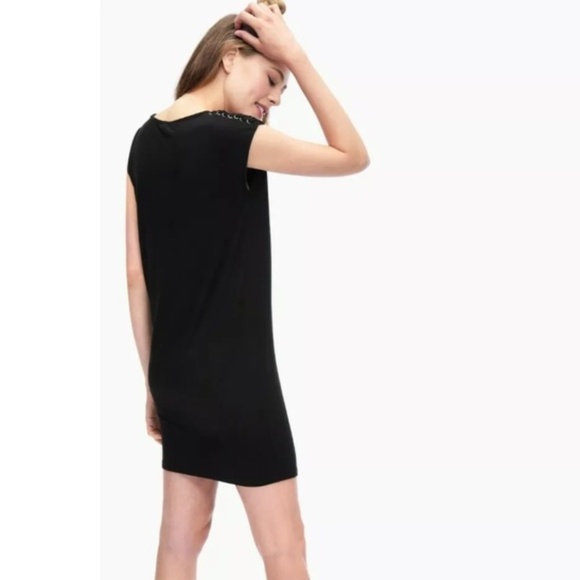 Splendid Black Braided Shoulder Sleeveless Dress with Stretch Size S - Picture 3 of 12